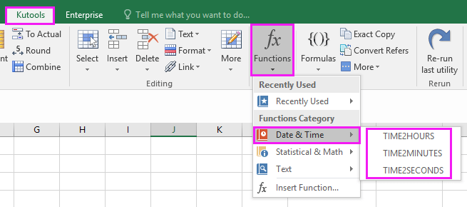 convert numbers into time excel
